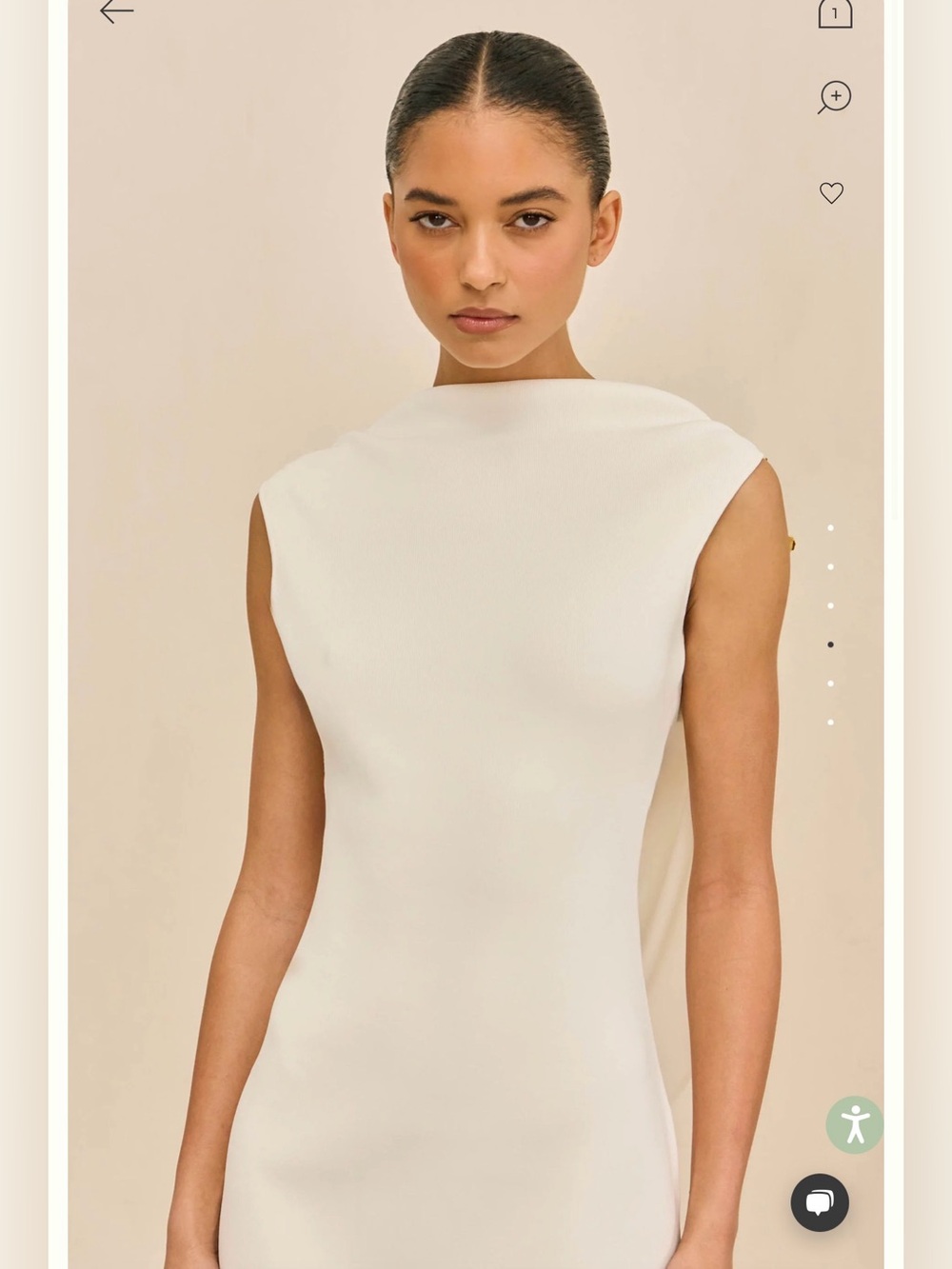 CULT GAIA DEDEE DRESS IN OFF WHITE, SIZE SMALL - Picture 4 of 8